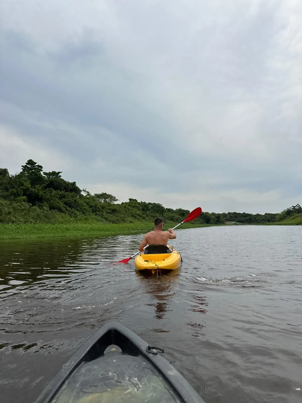 Kayaking on the river