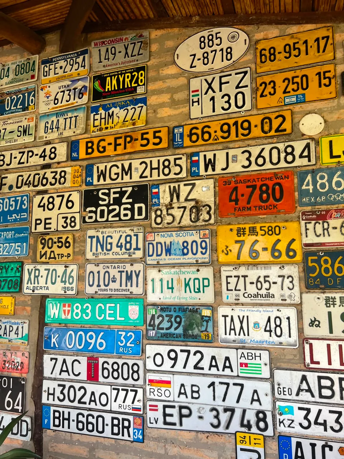 License plates from around the world on display